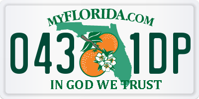 FL license plate 0431DP