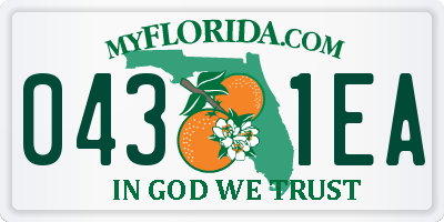 FL license plate 0431EA