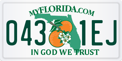 FL license plate 0431EJ