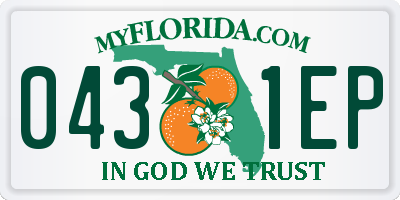FL license plate 0431EP