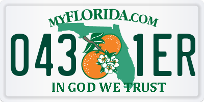 FL license plate 0431ER