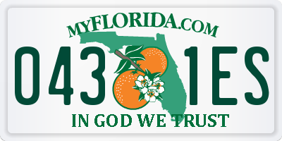 FL license plate 0431ES
