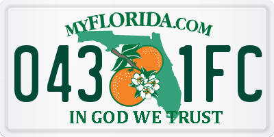 FL license plate 0431FC