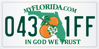 FL license plate 0431FF