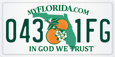 FL license plate 0431FG