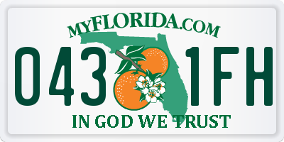 FL license plate 0431FH