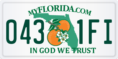 FL license plate 0431FI