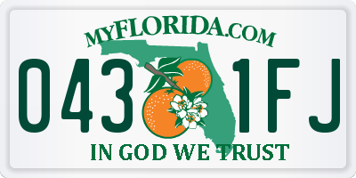 FL license plate 0431FJ