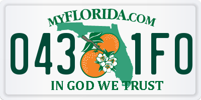 FL license plate 0431FO