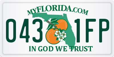FL license plate 0431FP