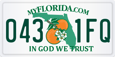 FL license plate 0431FQ