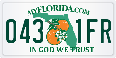 FL license plate 0431FR
