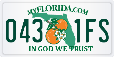 FL license plate 0431FS