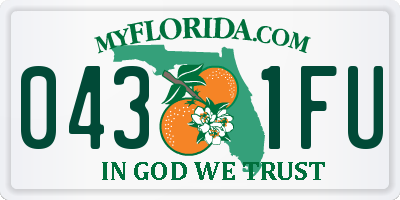 FL license plate 0431FU