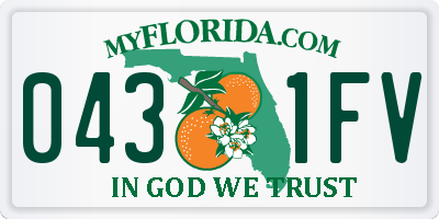 FL license plate 0431FV