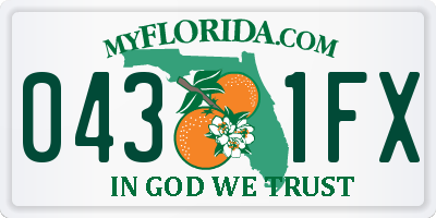FL license plate 0431FX