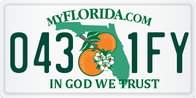 FL license plate 0431FY