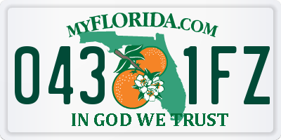 FL license plate 0431FZ