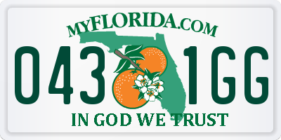 FL license plate 0431GG