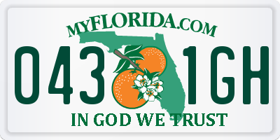 FL license plate 0431GH