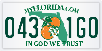 FL license plate 0431GO