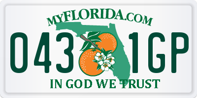 FL license plate 0431GP