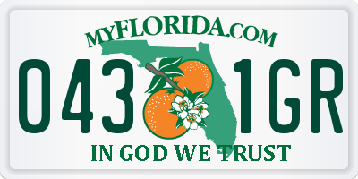 FL license plate 0431GR