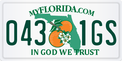 FL license plate 0431GS