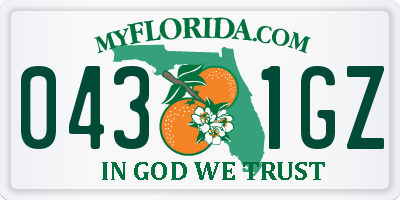 FL license plate 0431GZ