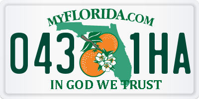 FL license plate 0431HA