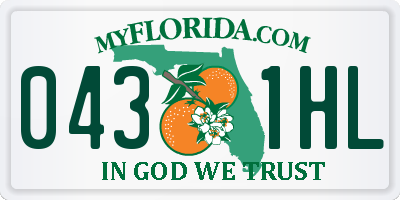 FL license plate 0431HL