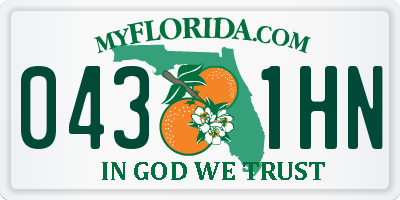 FL license plate 0431HN
