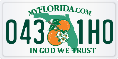 FL license plate 0431HO