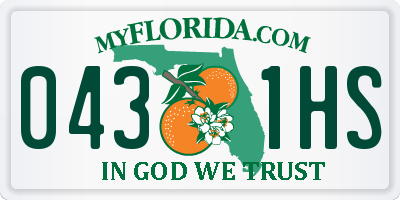 FL license plate 0431HS