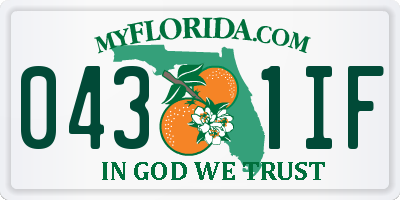 FL license plate 0431IF