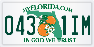 FL license plate 0431IM