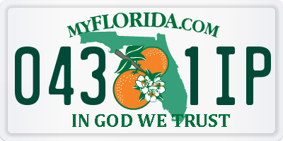 FL license plate 0431IP