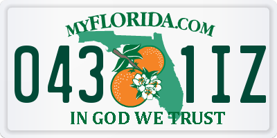 FL license plate 0431IZ