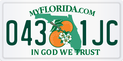 FL license plate 0431JC