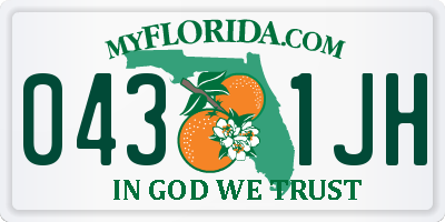 FL license plate 0431JH