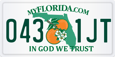 FL license plate 0431JT