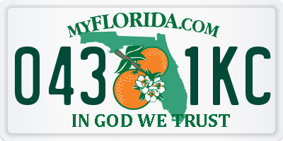 FL license plate 0431KC