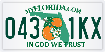 FL license plate 0431KX