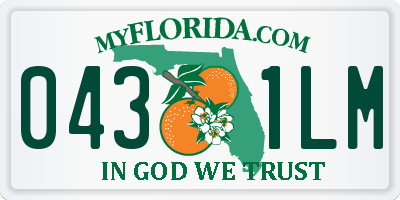 FL license plate 0431LM