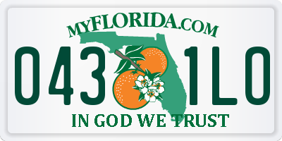FL license plate 0431LO