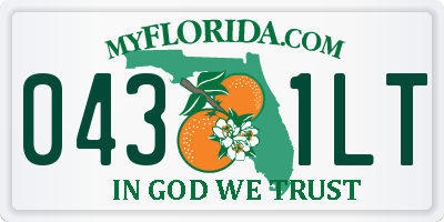 FL license plate 0431LT