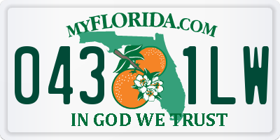 FL license plate 0431LW