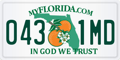 FL license plate 0431MD