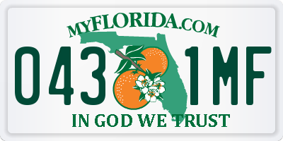 FL license plate 0431MF