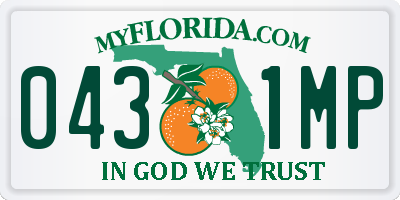 FL license plate 0431MP